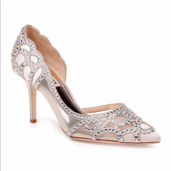Badgley mischka marissa embellished evening pumps Clearance